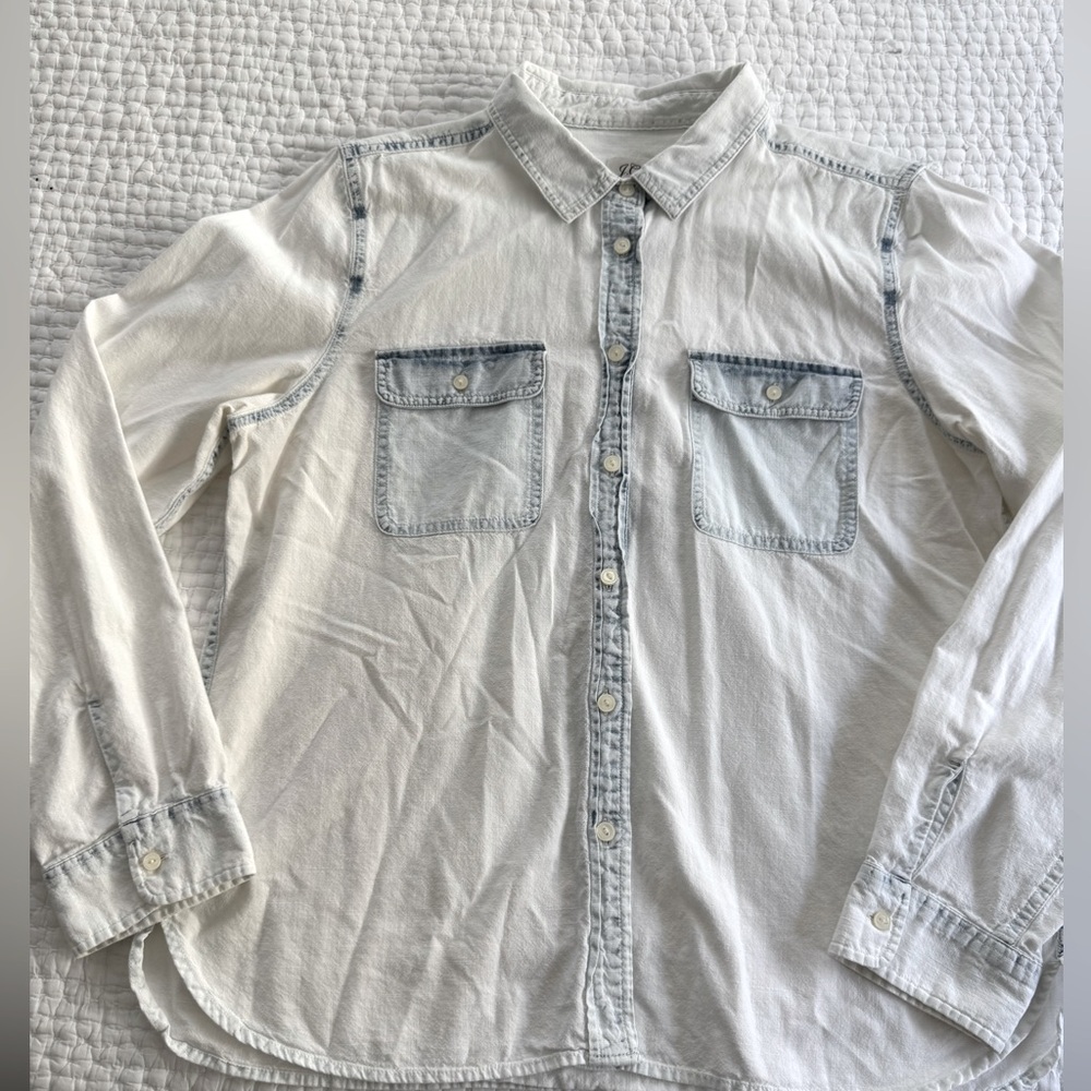 JCrew Button down… cotton light denim ish..